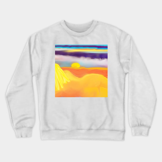 Sunset on the Beach Crewneck Sweatshirt by Sarah Curtiss